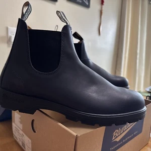 Men’s Blundstone Navy Blue Leather Chelsea Boots Size 13 Brand New With Box - Picture 1 of 9