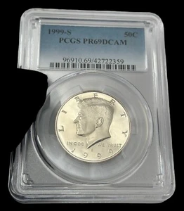 American coin Kennedy Half Dollar 50C 1999-S Graded PCGS PR69DCAM - Picture 1 of 2