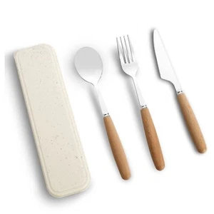 HMDZMR Reusable Travel Utensils with Case 4pcs Portable Cutlery Set Knives Fo... - Picture 1 of 7