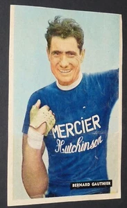 FICHE CLIPPING MIROIR SPRINT CYCLISME 1955 BERNARD GAUTHIER MERCIER TOUR FRANCE - Imagen 1 de 2