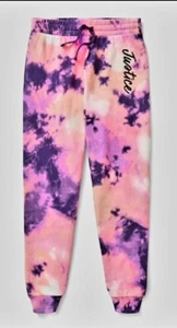 Justice Girls Everyday Fleece Tie Dye Jogger Pink Size M (10) NWT - Picture 1 of 8