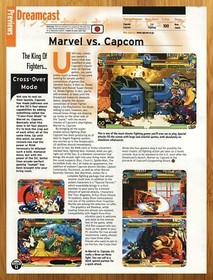 1999 Marvel vs Capcom Sega Dreamcast PREVIEW Print Ad/Poster Video Game Art 90s