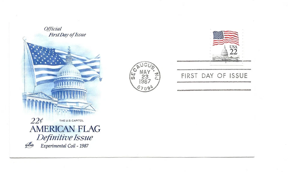 2115b 22c Flag experimental 'Test' coil  ArtCraft FDC - Image 1 of 1