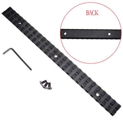 10" 25 Slots Rifle Shot Gun Scope Mount for 20mm Picatinny Weaver Rail Base - Image 1 of 4