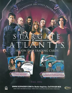 STARGATE ATLANTIS STAFFEL 2 2006 RITTENHOUSE PROMOTION VERKAUF VERKAUF BLATT TV - Bild 1 von 2