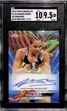 2018 Topps Chrome UFC #FA-AN Amanda Nunes #/75 Auto Blue Wave SGC 9.5 POP 1