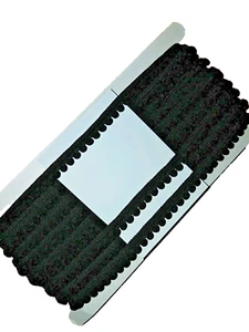 1m Perlen Bommelborte 10mm Borte Fransen Quaste schwarz - Bild 1 von 1