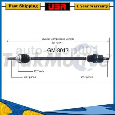 Eje delantero derecho CV eje articulado para Chevrolet Metro 1.3L 2001 2000 1999 1998 Foto 1 de 2