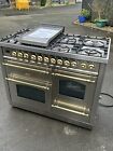 Immaculate Ilve Range Cooker XG 110cm Oven Stainless Steel and Brass PTW110FE3
