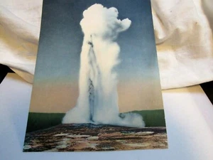 1920's Haynes Curteich Giant Postcard Old Faithful Geyser Erupting 5"x7" Exc. - Picture 1 of 5