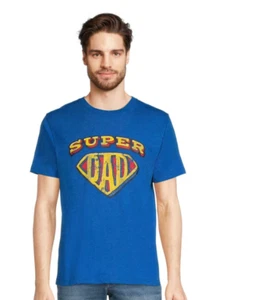 Way To Celebrate Father's Day Super Dad Mens & Big Mens Shirt Blue S 34-36 NEW - Picture 1 of 3
