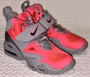 NIKE Air Max Express Grey Hot Punch Pink Basketball Shoes Sneakers Mens Sz 9 10 - Picture 1 of 10