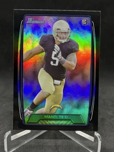 Bowman Rainbow Balck Manti Te'o RC 2013 Notre Dame lucha cargadores irlandeses - Imagen 1 de 2