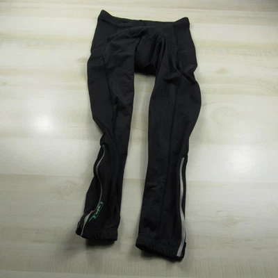 Canari Pants Mens Large Black Compression Padded Gel Reflective Bicycle Cycling - Image 1 of 4