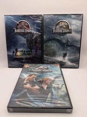 Jurassic Park / Jurassic Park III / Jurassic World Fallen Kingdom. 3 DVD LOT - Imagem 1 de 4