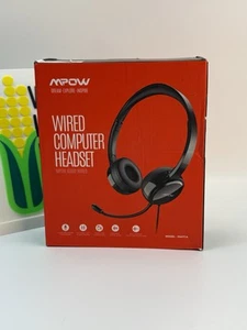 MPOW USB Wired Computer Headset - Noise Reduction, USB PA071A Brand New Open Box - Afbeelding 1 van 3