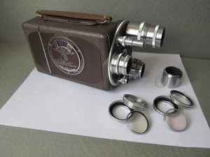Bell & Howell Auto Master 16mm Movie Camera w/18mm, 25mm, 75mm C-mount Lenses - Picture 1 of 12