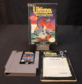 Ultima Quest Of The Avatar Nintendo NES 1990 With Box, Manual Tested