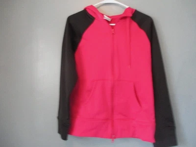 DANSKIN NOW SUDADERA CON CAPUCHA LIGERA CREMALLERA COMPLETA ROSA/NEGRO TALLA M (8-10) Foto 1 de 3