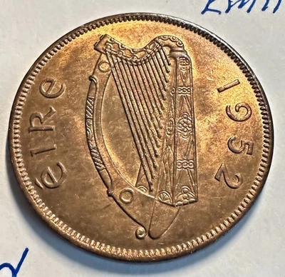 Ireland - 1952 1d KM#11 in RB Unc - Image 1 of 2