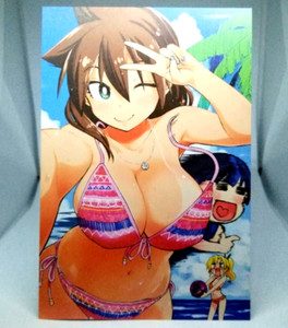 Amano Megumi Ha Sukidake! postcard Comic illustration card Sunday magazine JAPAN