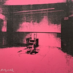 1980er Andy Warhol signierte Limited Edition Lithographie - elektrischer Stuhl - Bild 1 von 5