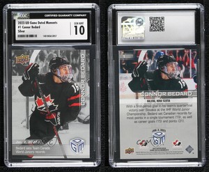 2023 All-Sports Game Dated Moments Silver Connor Bedard #1 CGC 10 Gem Mint