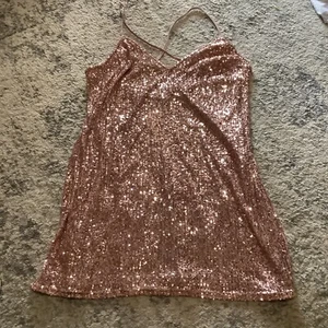 Victoria's Secret Schlupfkleid rosa Pailletten Gr. Large Party Cocktail - Bild 1 von 10