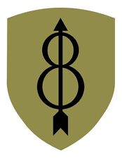 Autocollants fenêtre vinyle 8e division d'infanterie/autocollants olive/noir ARMÉE AMÉRICAINE