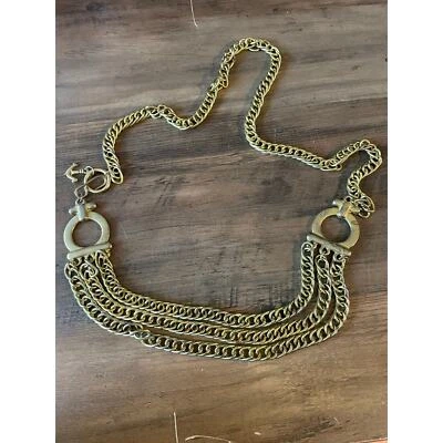 S/M 复古金属多链金锚带  — 第 1/4 张图片