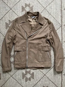 Helmut Lang Beige Leather Jacket Medium - Picture 1 of 17