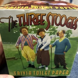 THREE STOOGES TRIVIA TOILET PAPER TP 1997 New In Box NIB Bathroom Tissue - Picture 1 of 2