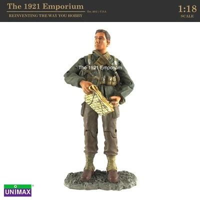 1:18 Unimax Toys Forces of Valor Bravo Team WWII US Army Radioman Soldier Figure - Image 1 of 2