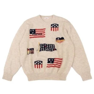 Papas Strickpullover Wolle Sterne und Streifen Gr. M-L (K-139742) - Bild 1 von 12