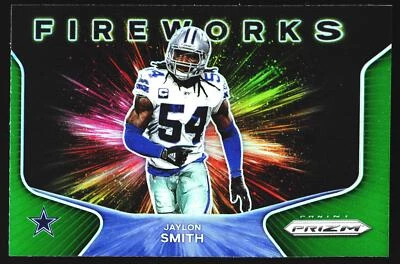 Jaylon Smith 2020 Panini Prizm Fireworks Green Prizm Dallas Cowboys NFL No.25 - Image 1 of 2