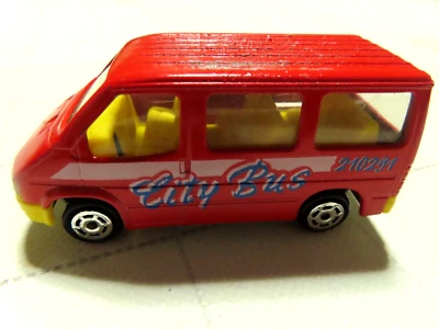 FORD TRANSIT City bus N 243  modellino 1/60 vintage Majorette - Immagine 1 di 3