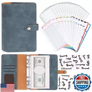 A6 Budget Binder, Soft PU Leather Notebook Binder Budget Planner Binder Cover - Picture 1 of 5