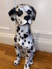 Dog Statue Dalmatian Large Glazed Ceramic Sculpture Made In Italy- Good Boy!