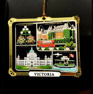 Victoria Canadá Adorno Color Latón Viajes Lugares de Recuerdo - Imagen 1 de 7