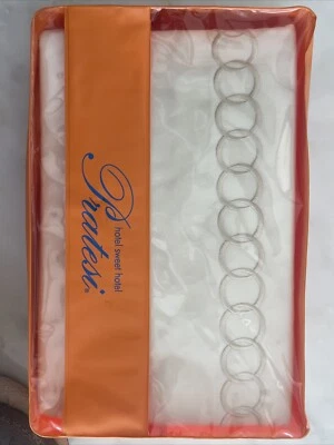 Capa de edredom Pratesi Orbite Queen off white bege creme bordados círculos - Imagem 1 de 4