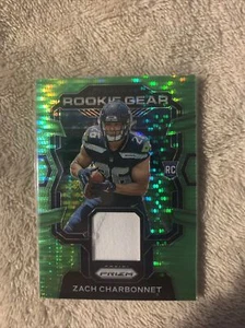 2023 Panini Prizm Zach Charbonnet Premier Jerseys Green Pulsar Patch #PJ-ZC RC - Picture 1 of 2