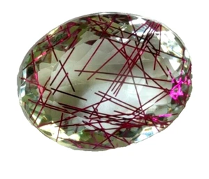 AAA+ 77.10 Ct. Large Rutilated Quartz Oval Cut Loose Gemstone Gift for Women - Picture 1 of 7