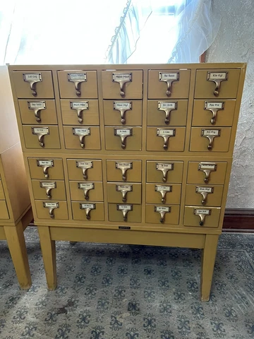 Gaylord Library Card Catalog 30 Drawer Wood MCM Mid Century #1 Cover