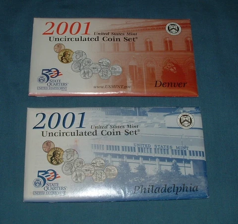2001 U.S. MINT SET - 20 COINS Cover