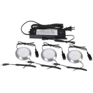 3-Pack 2.75in. LED Plug-In Puck Light Under Cabinet Lighting Kit - 595 Lumens - - Picture 1 of 3