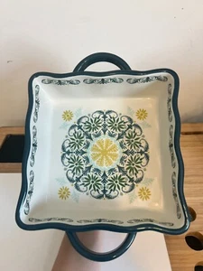 Opalhouse - Pioneer Woman - Teglia da forno decorativa quadrata in gres con manici - Foto 1 di 8