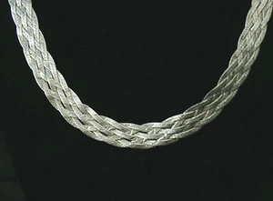 Collar único vintage tejido canasta de plata de ley. ¡Haz oferta! #159 - Imagen 1 de 7