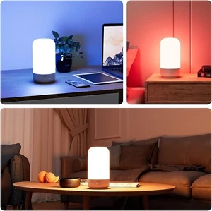 Color Changing LED Touch Table Lamp for Bedroom RGB Bedside nursery Night Light - Picture 1 of 6