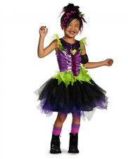 Girl's Punk Pop Rock Star Diva Costume Dress w Armband & Headpiece Child M 7-8