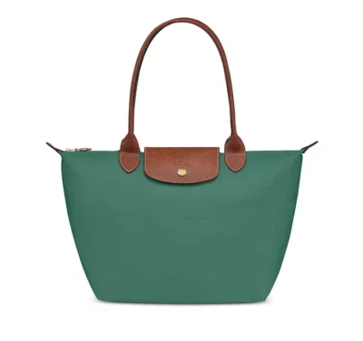 NWT LONGCHAMP Le Pliage Medium Shoulder Tote 2605089 SAGE GREEN AUTHENTIC - Image 1 of 4